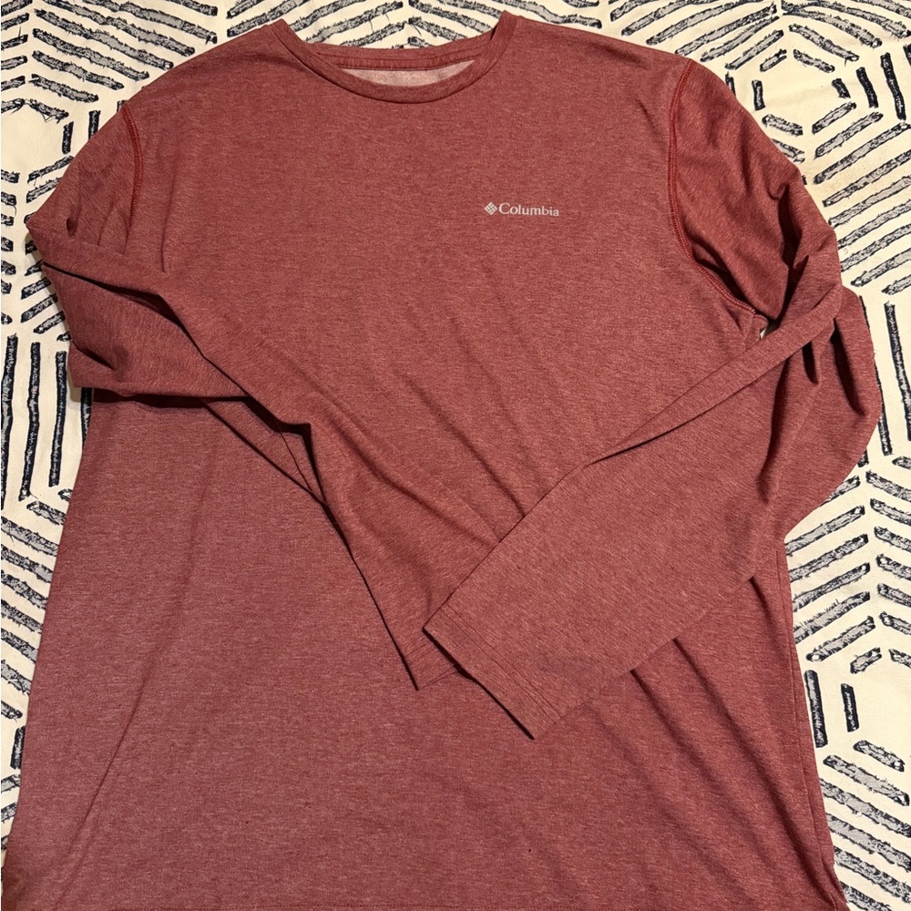 Columbia Men's Maroon Long Sleeve Tee